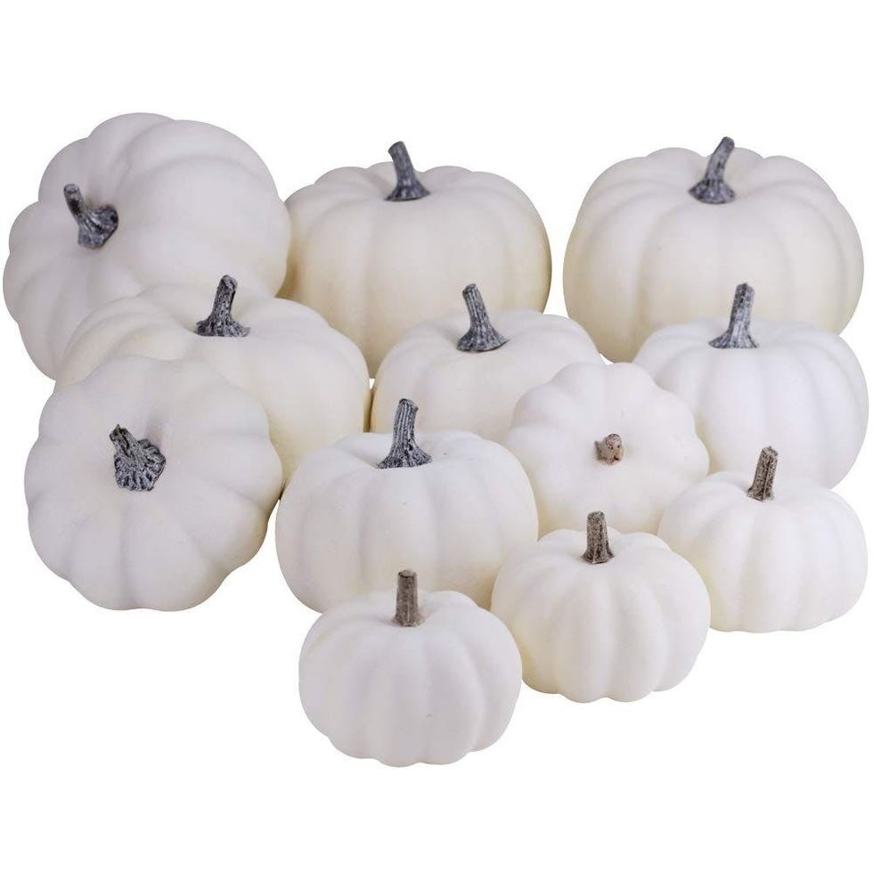 White Artificial Pumpkins