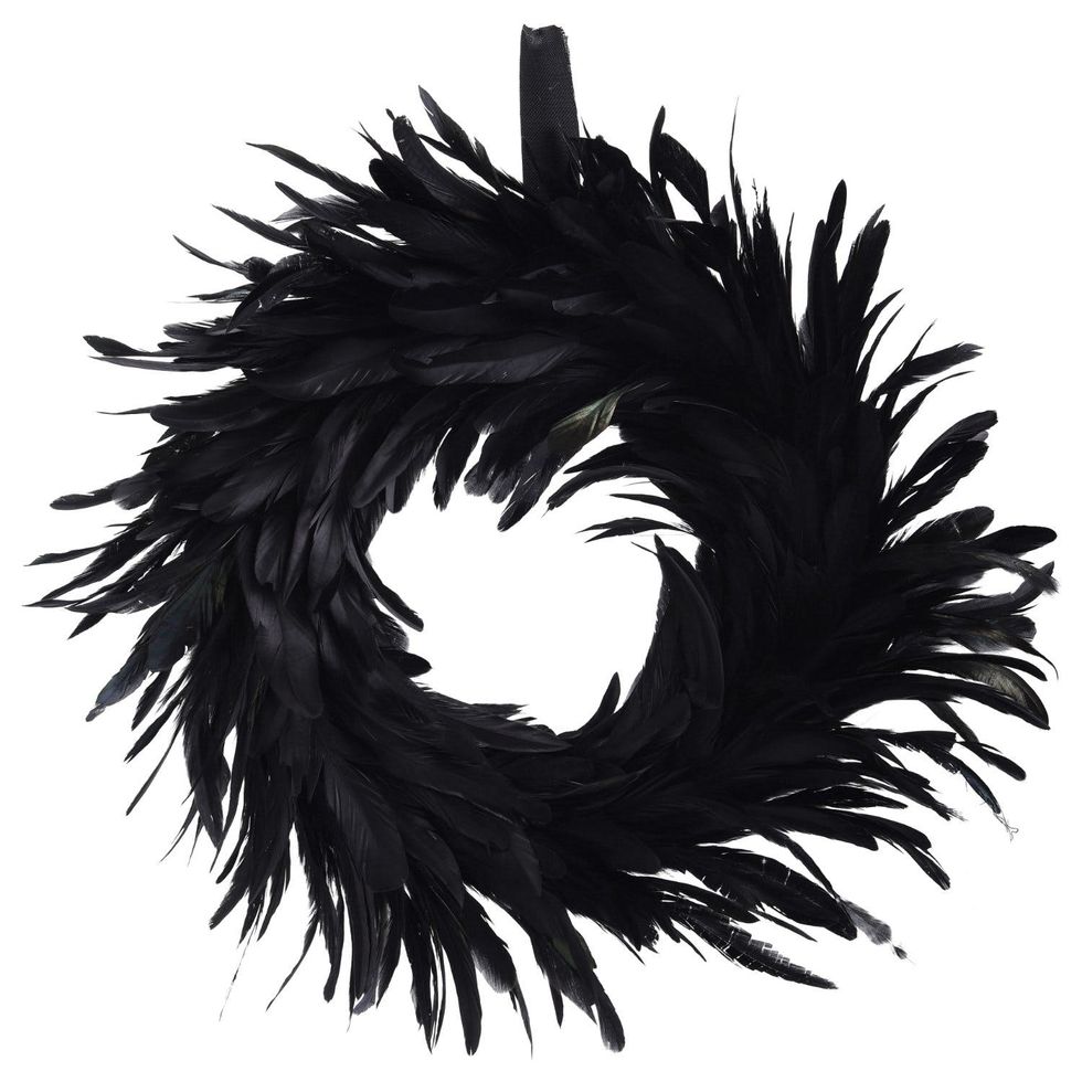 Halloween Feather Wreath