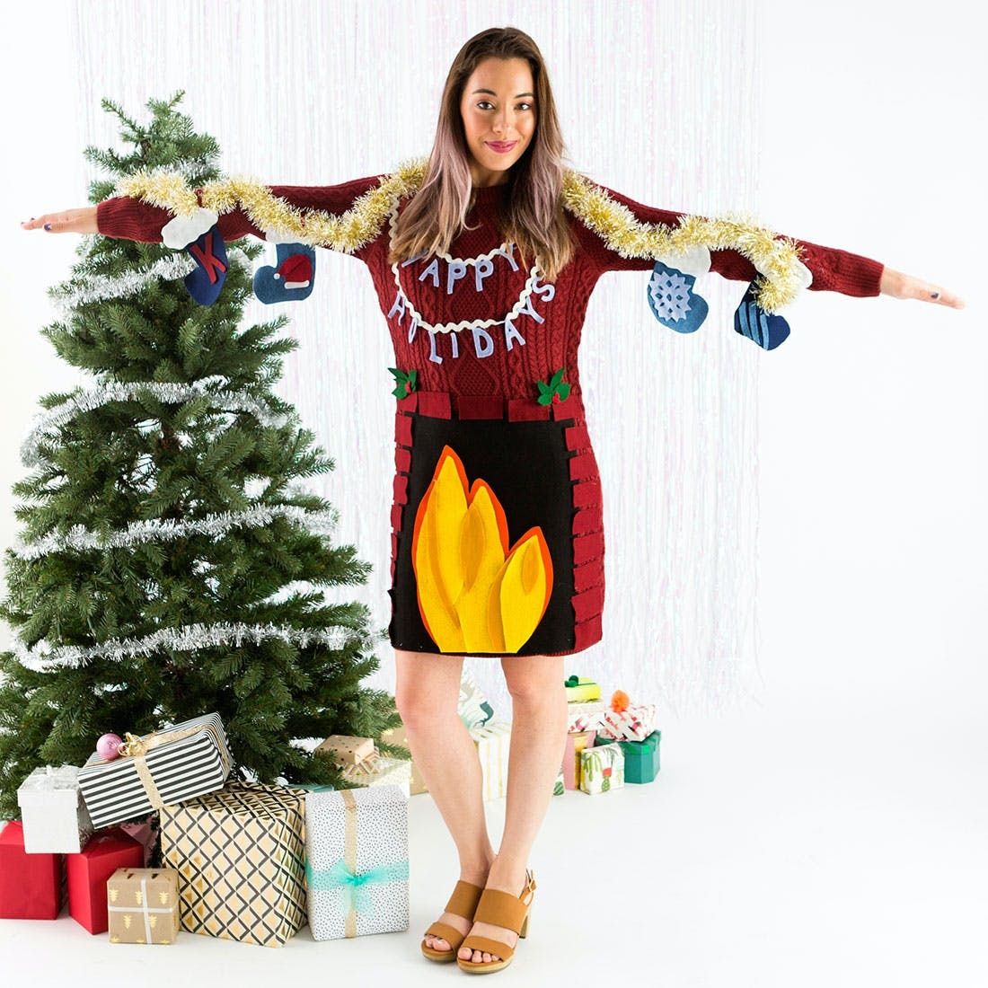 ugly christmas tree dress