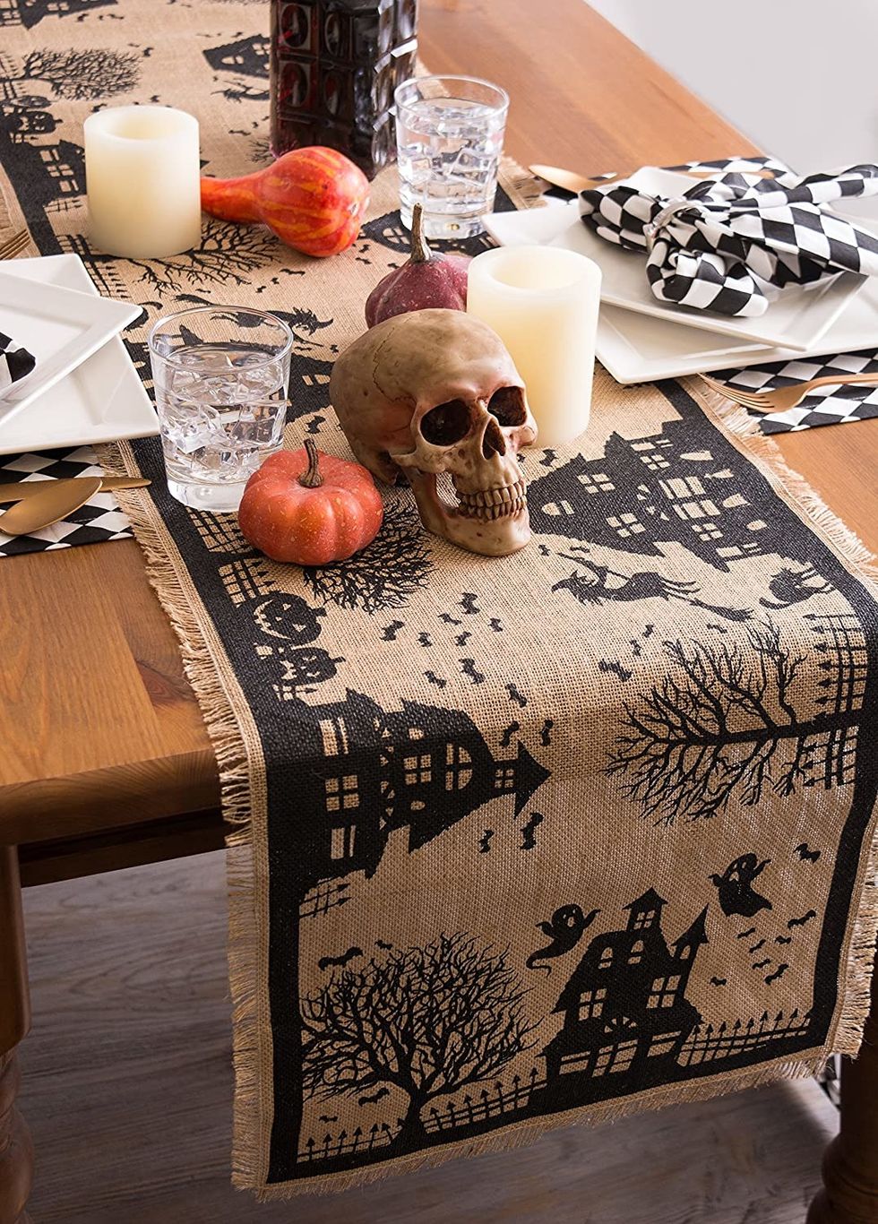 Haunted House Table Runner