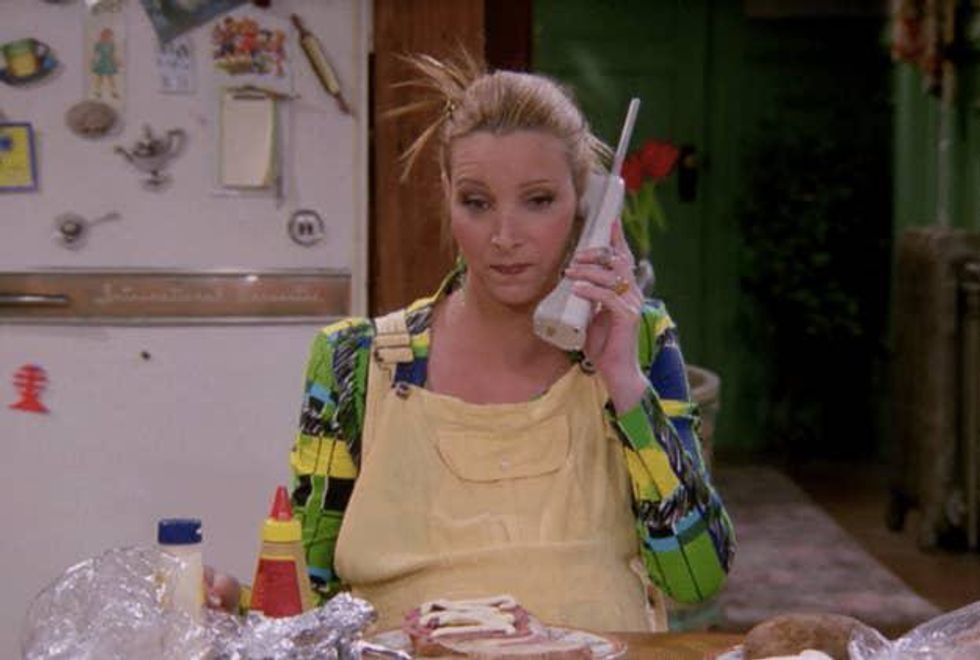 colorful overalls friends fashion phoebe buffay's outfits