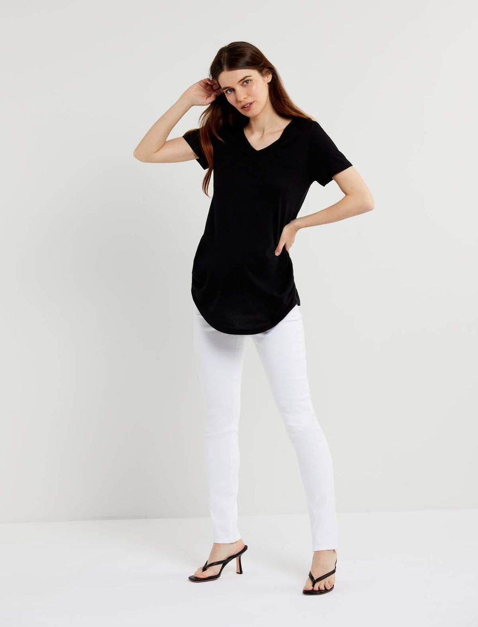 black maternity top