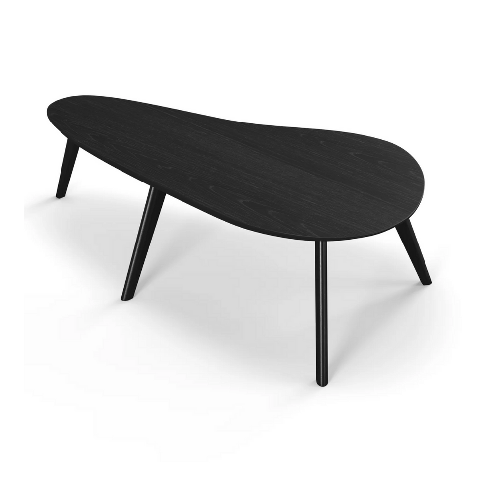 black oblong coffee table