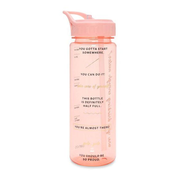 pink water bottle