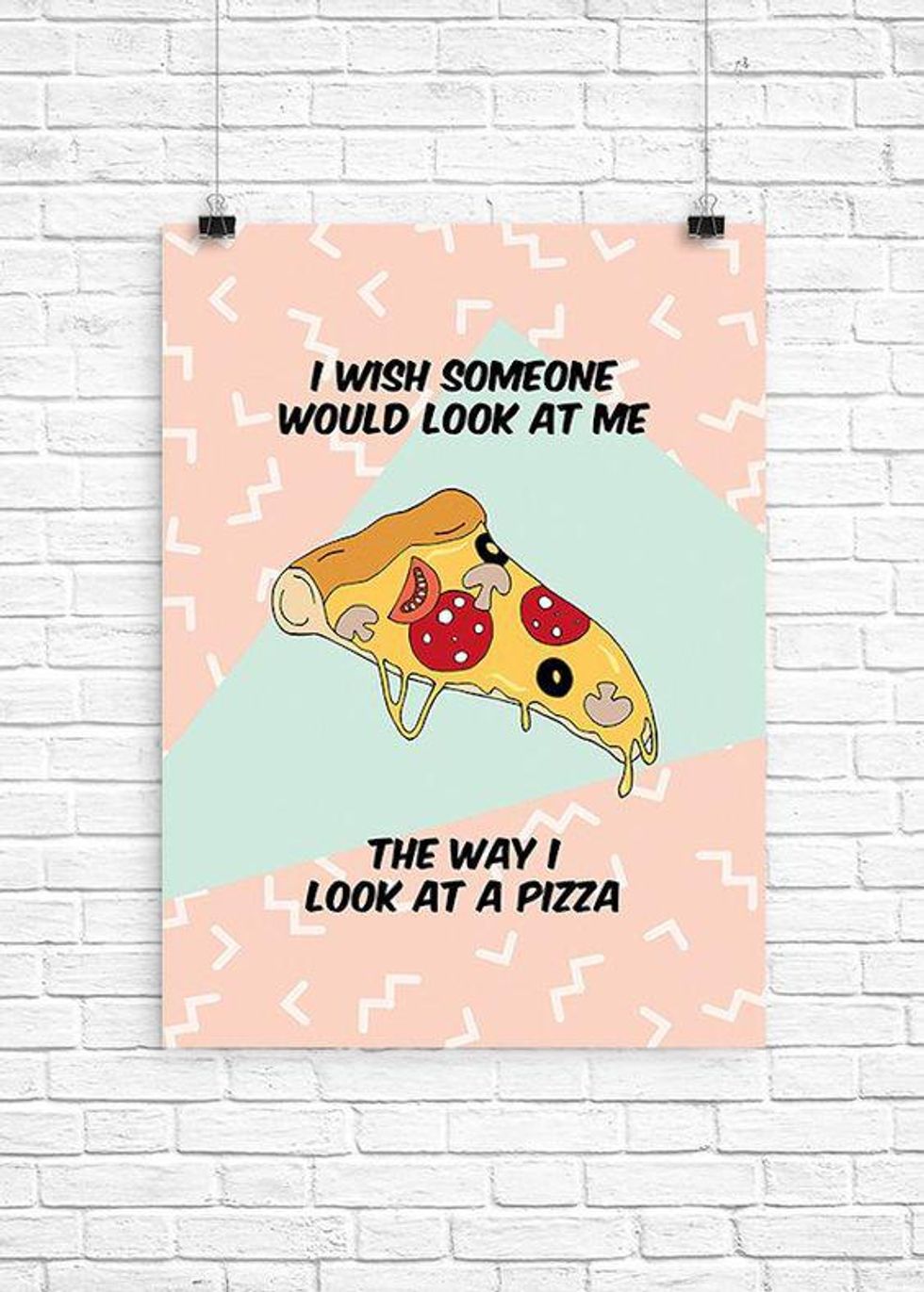 diy pizza wall art from a printable