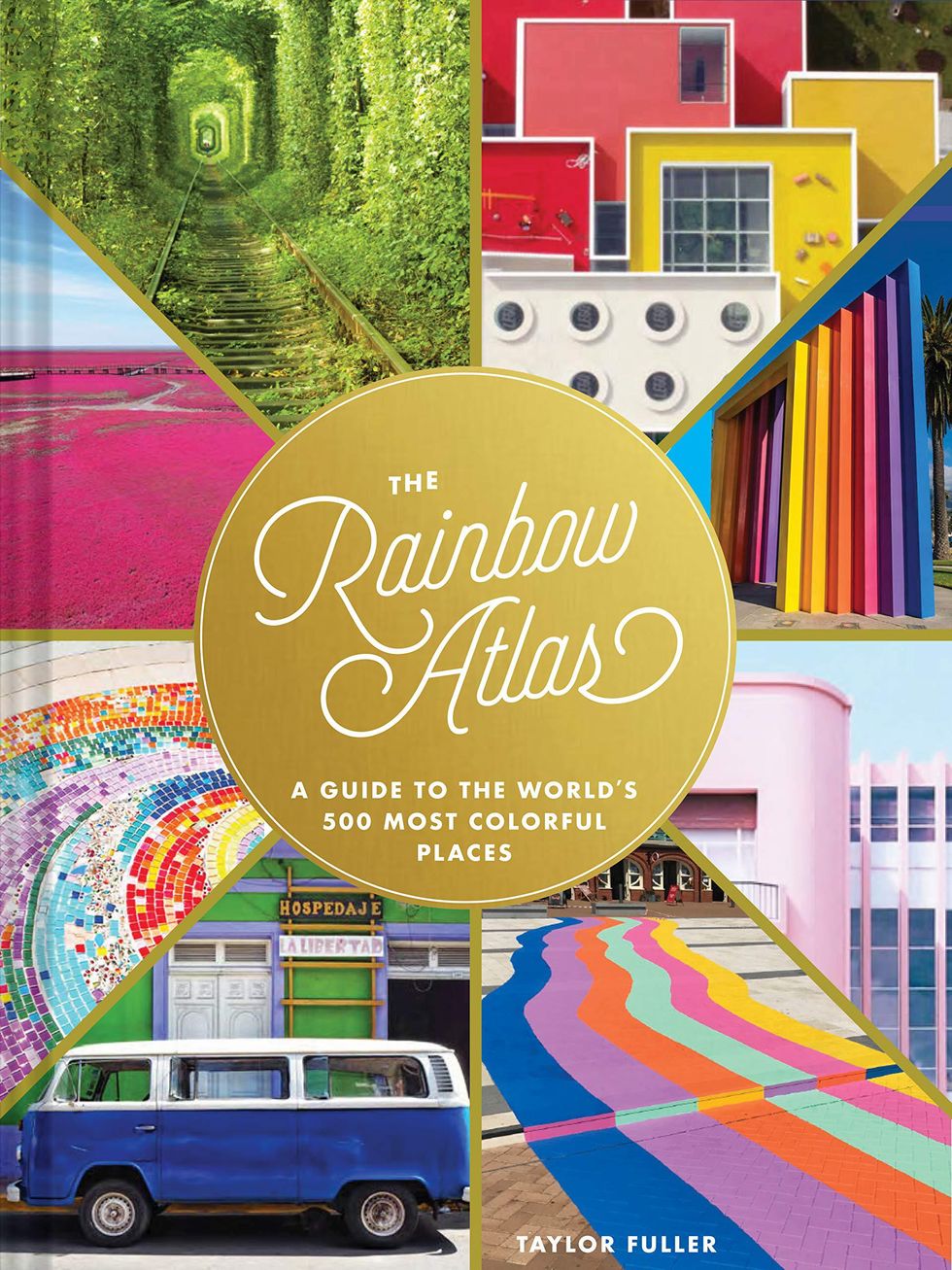 rainbow atlas with colorful locations