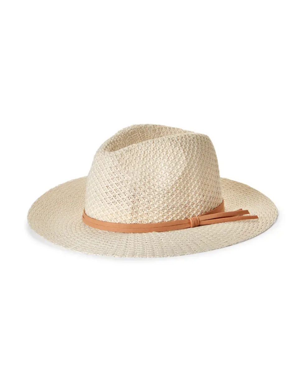 Packable Panama Hat with brown detail