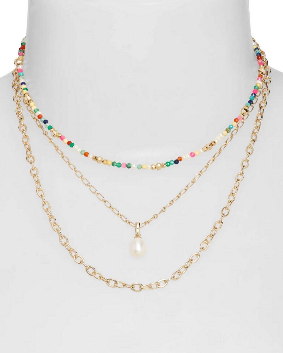 colorful Kendra Scott Scarlet Bead & Chain Layered Necklaces