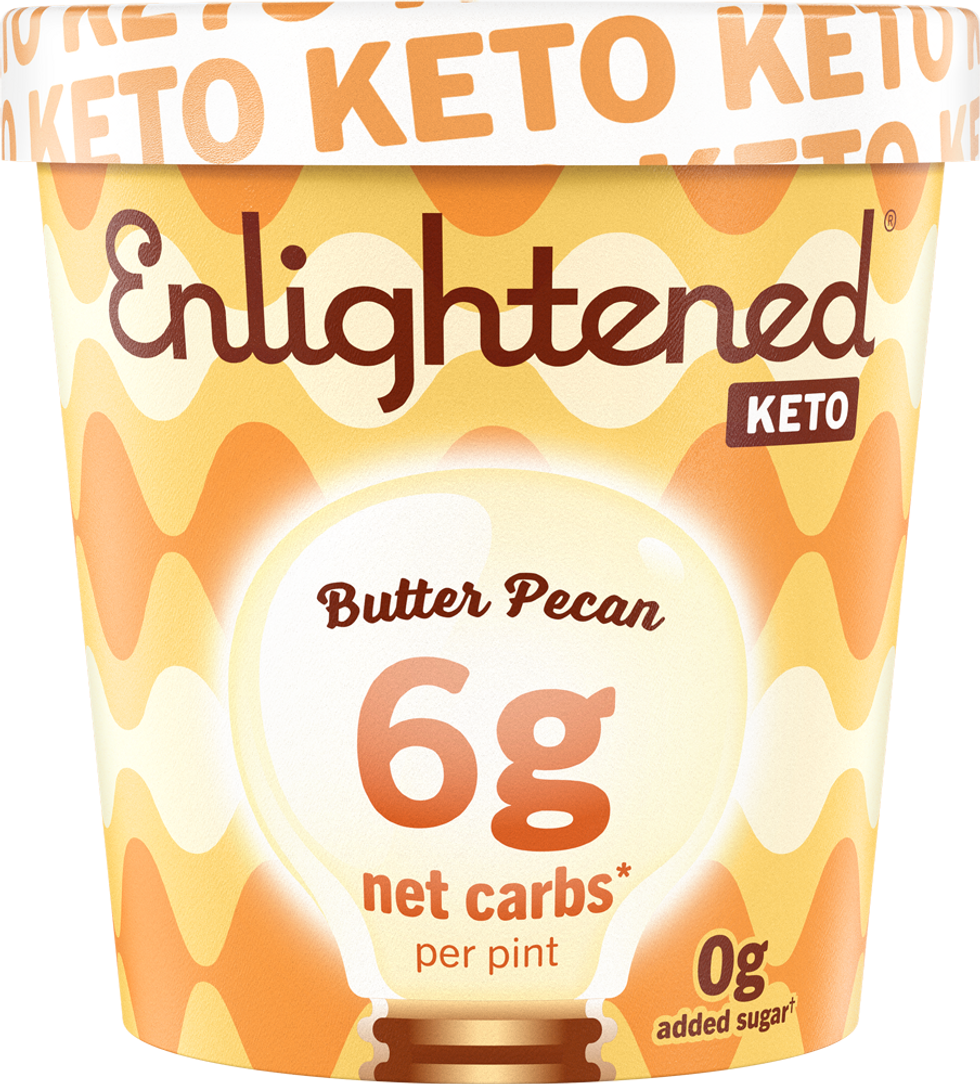 Enlightened Keto Butter Pecan Ice Cream