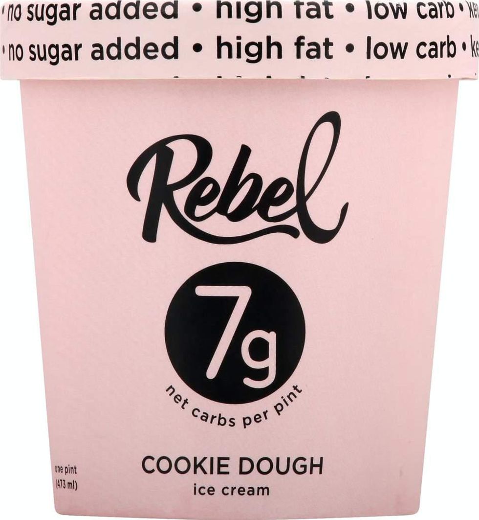 pink carton of Rebel Cookie Dough