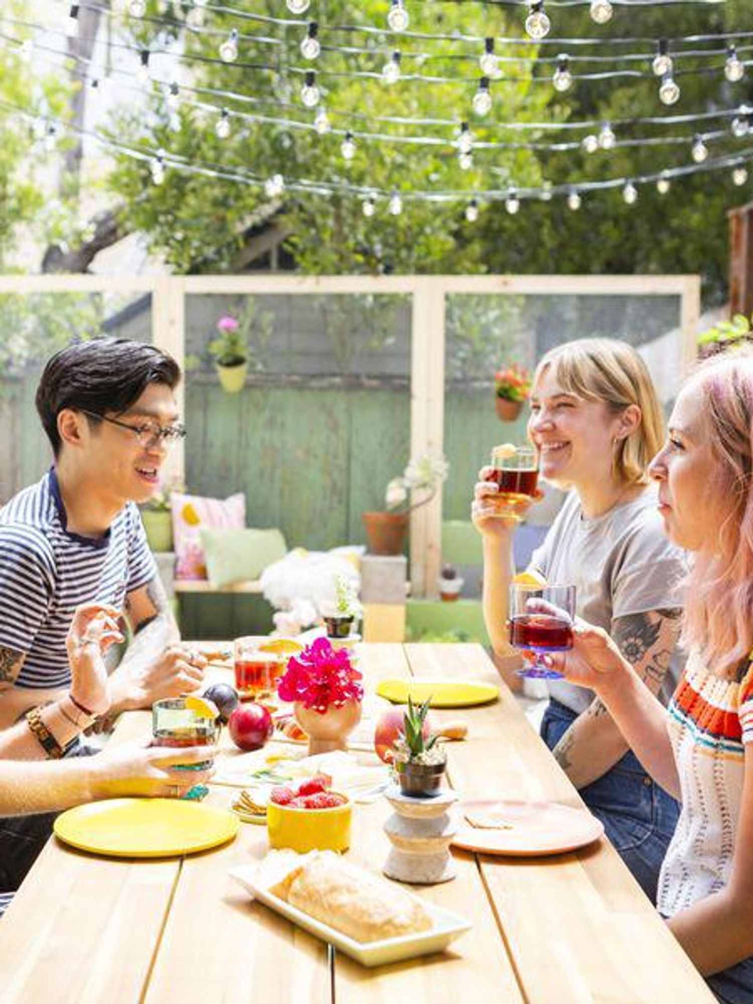 outdoor dinner party