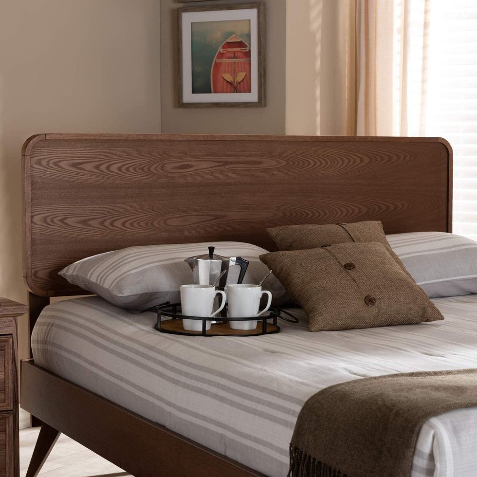 amazon mailene brown walnut head board