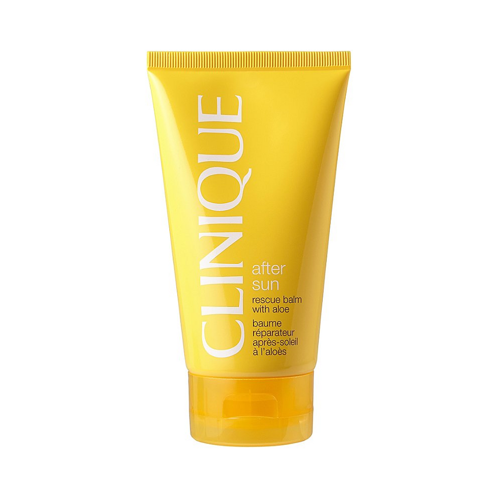 yellow bottle of clinique with white lettering