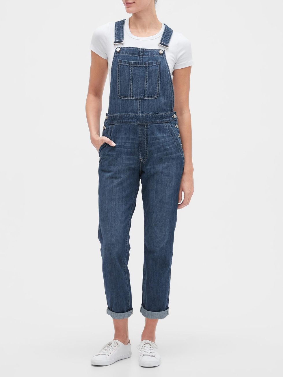 goblincore gap denim overalls