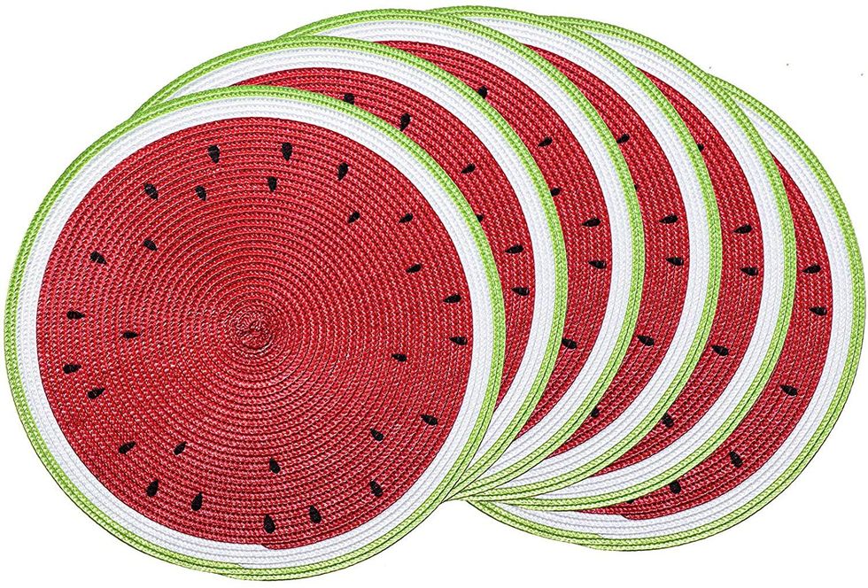 red and green placemats