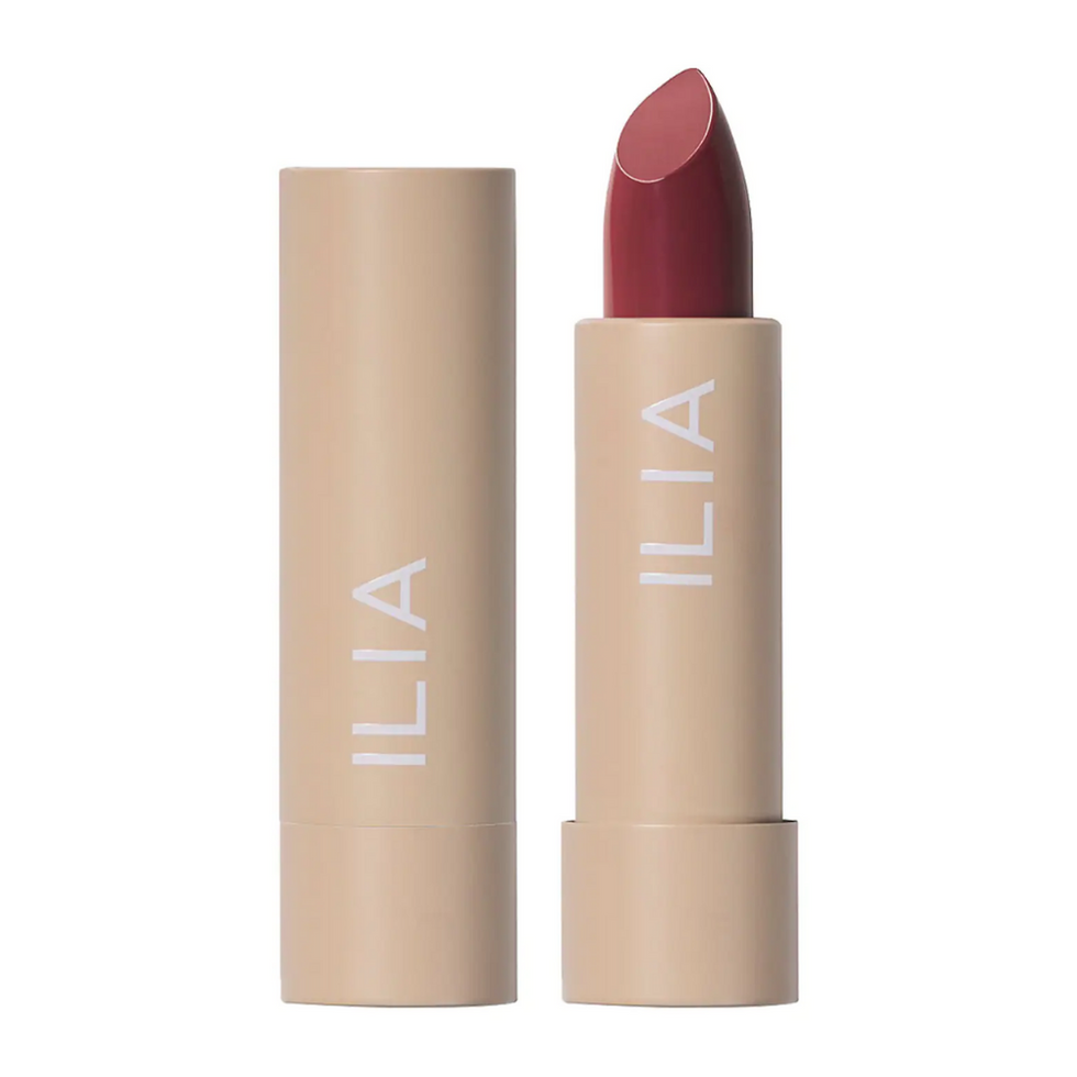 ILIA Color Block High Impact in Wild Aster in tan tube with white writing