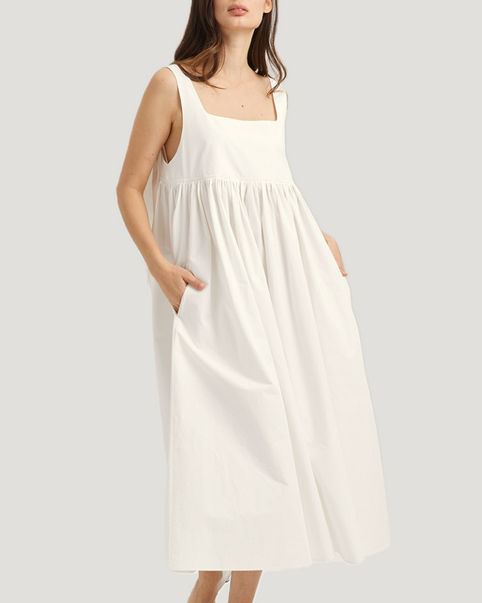 Nap Bunny Strap Dress white