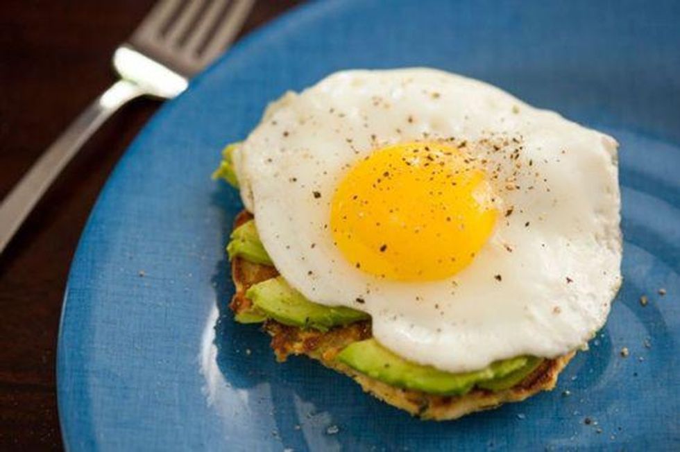 Gluten-Free Zucchini Cakes With Avocado And Egg