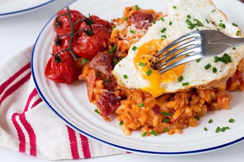 Bacon and Egg Risotto