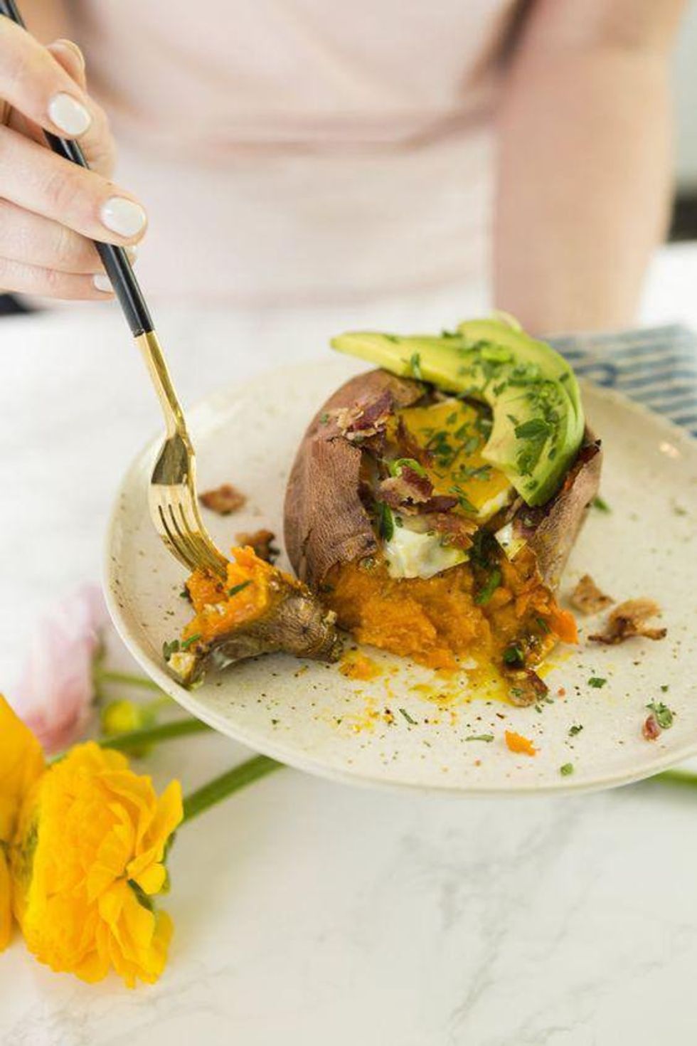 Sweet Potato Egg Boat