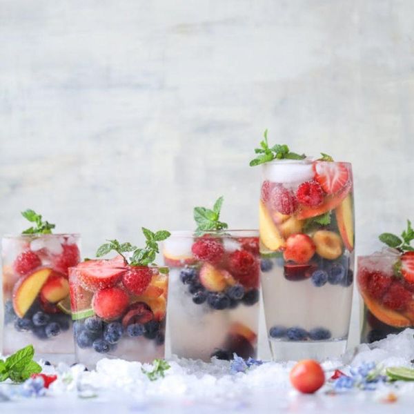 Rainbow Coconut Water Mocktail