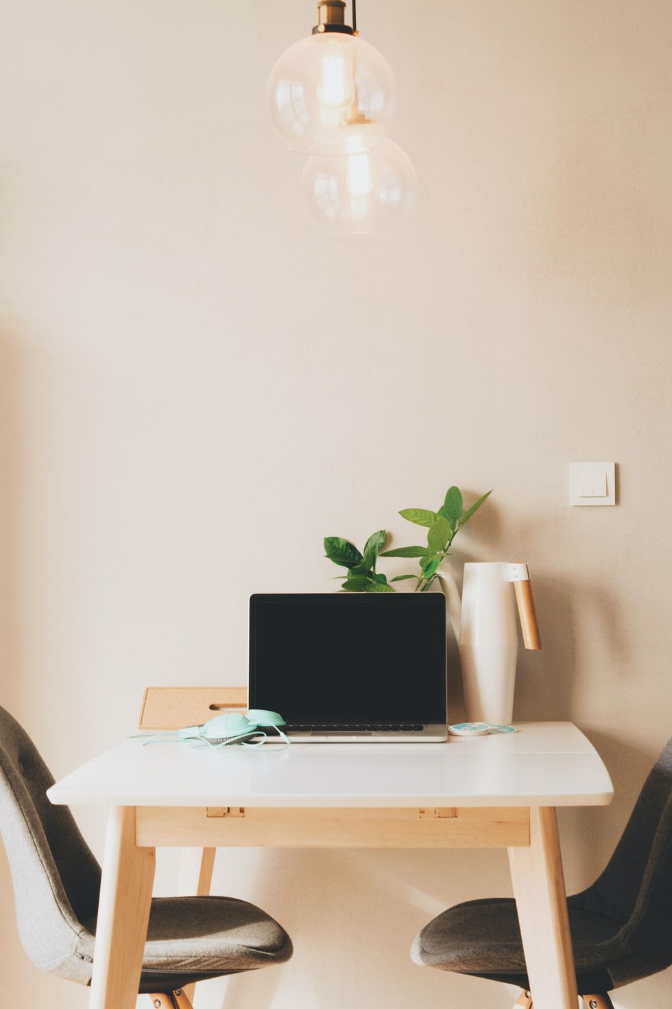 rustic desk space