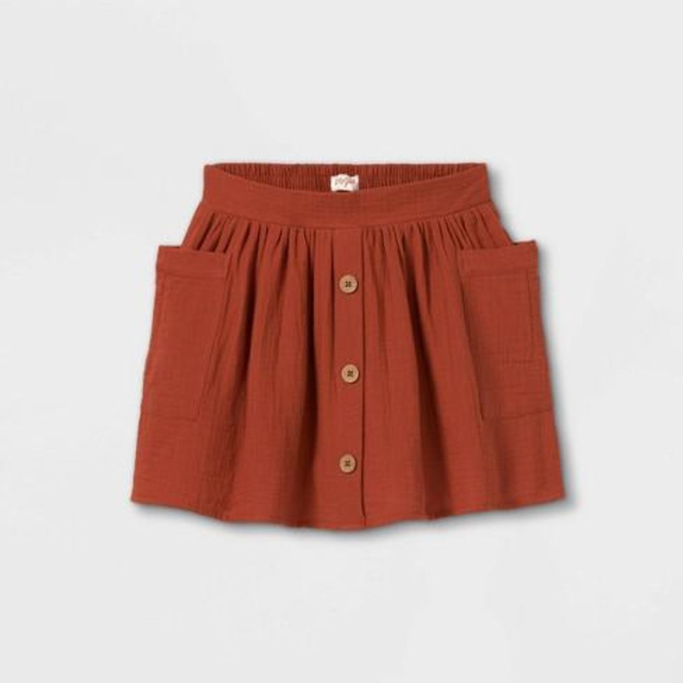 Cat & Jack Girls' Button Detail Skirt