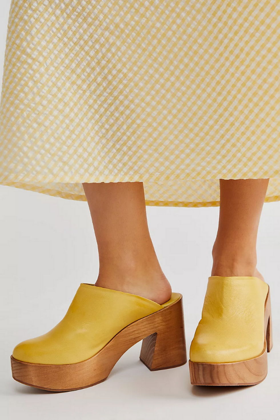 yellow Suki Platform Clogs