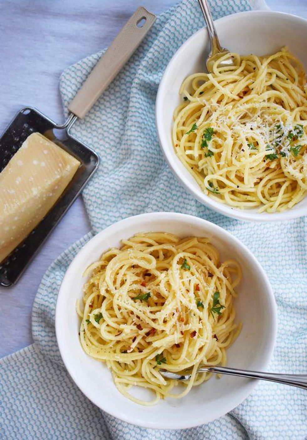 Cheesy, Garlicky Pasta