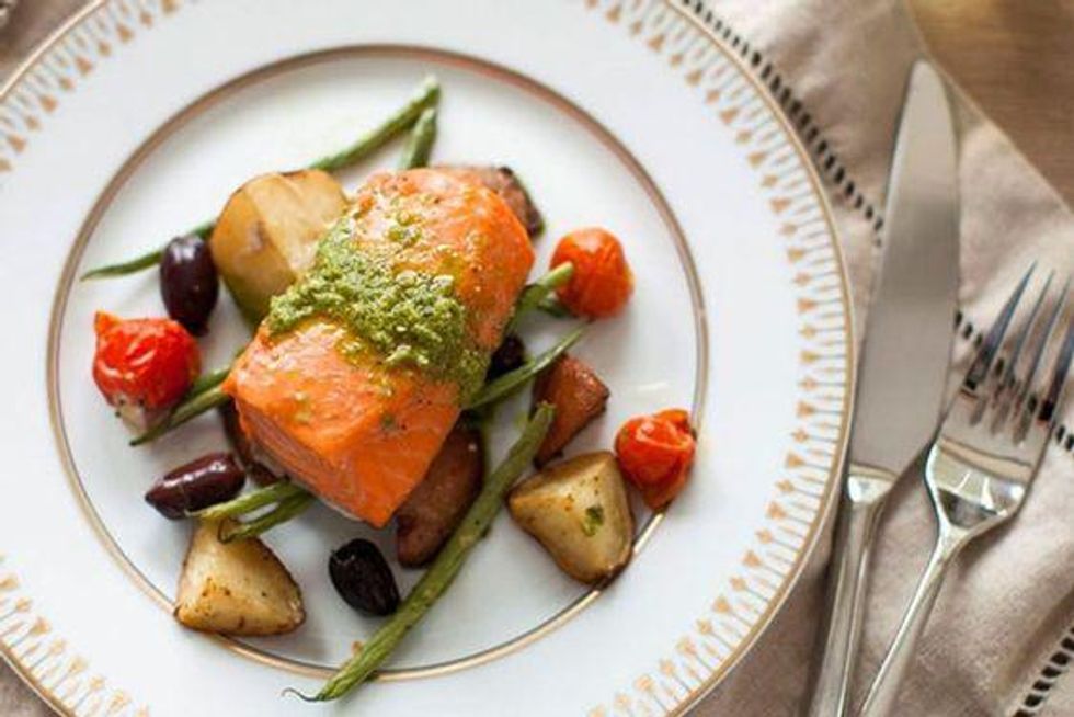 Roasted Salmon Nicoise