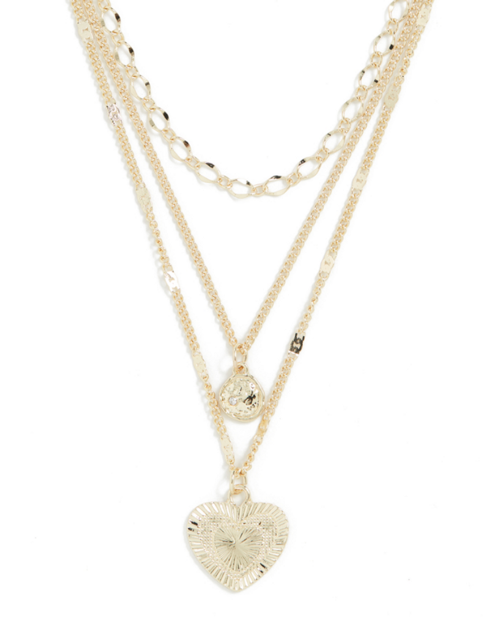 \u200bJules Smith Love Me Crystal Layer Necklace Gold Jewelry