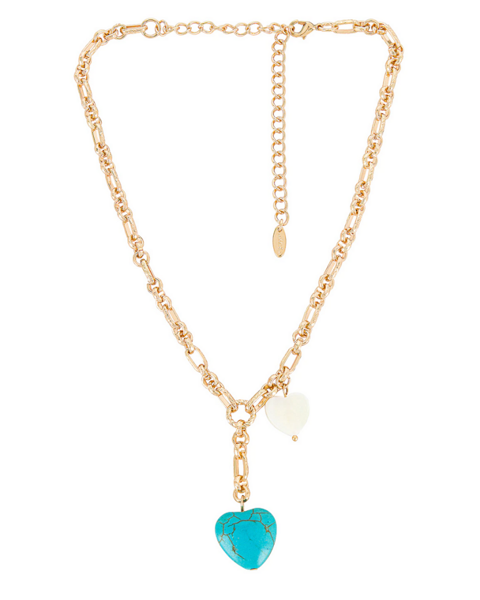 \u200bEttika Turquoise Heart Lariat Necklace