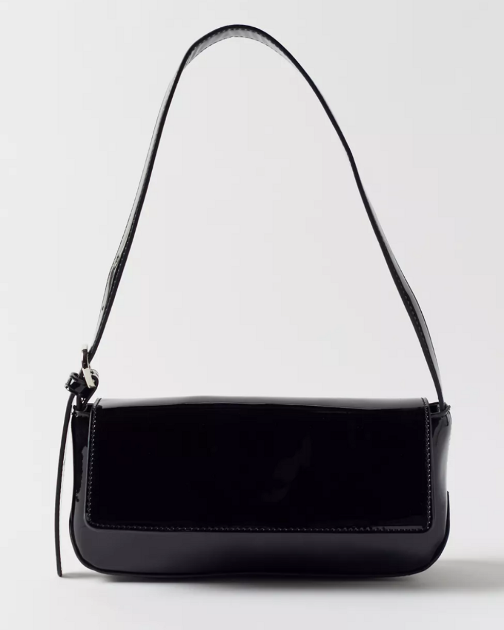 Urban Outfitters Patent Flap Baguette Bag