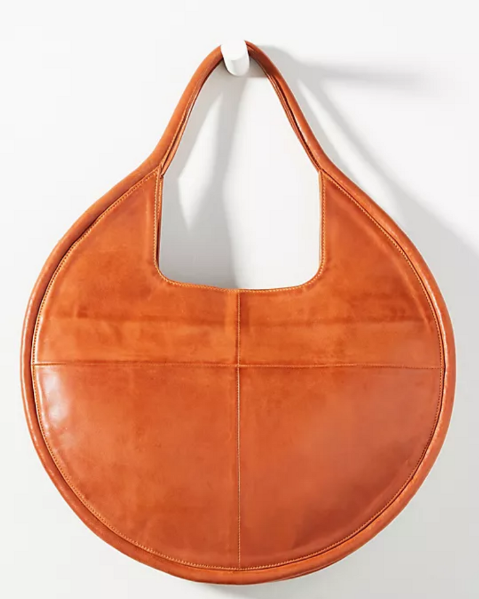 Leather tote bag