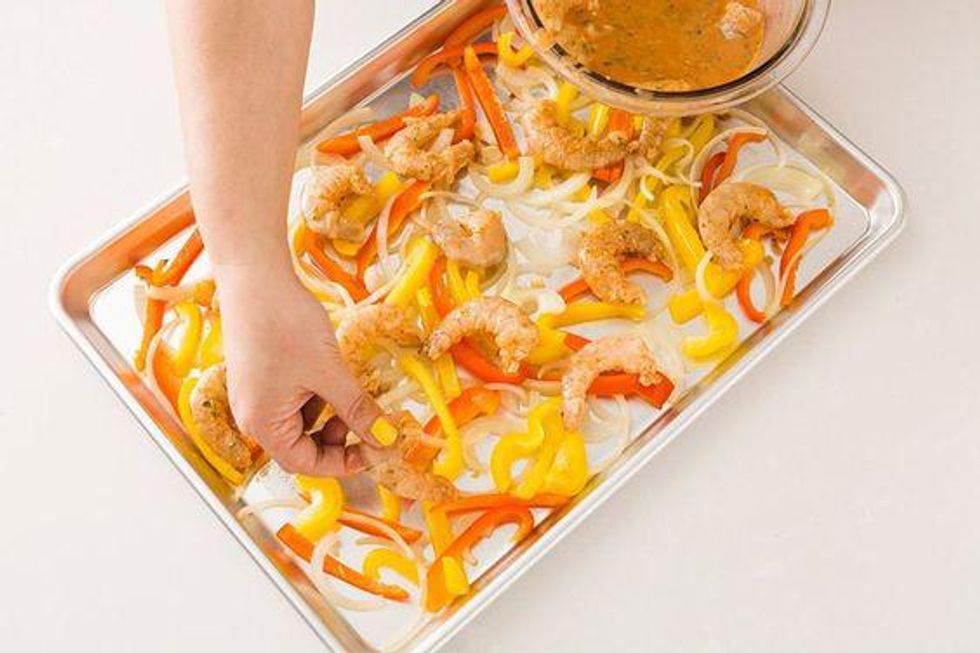 Sheet Pan Shrimp Fajitas