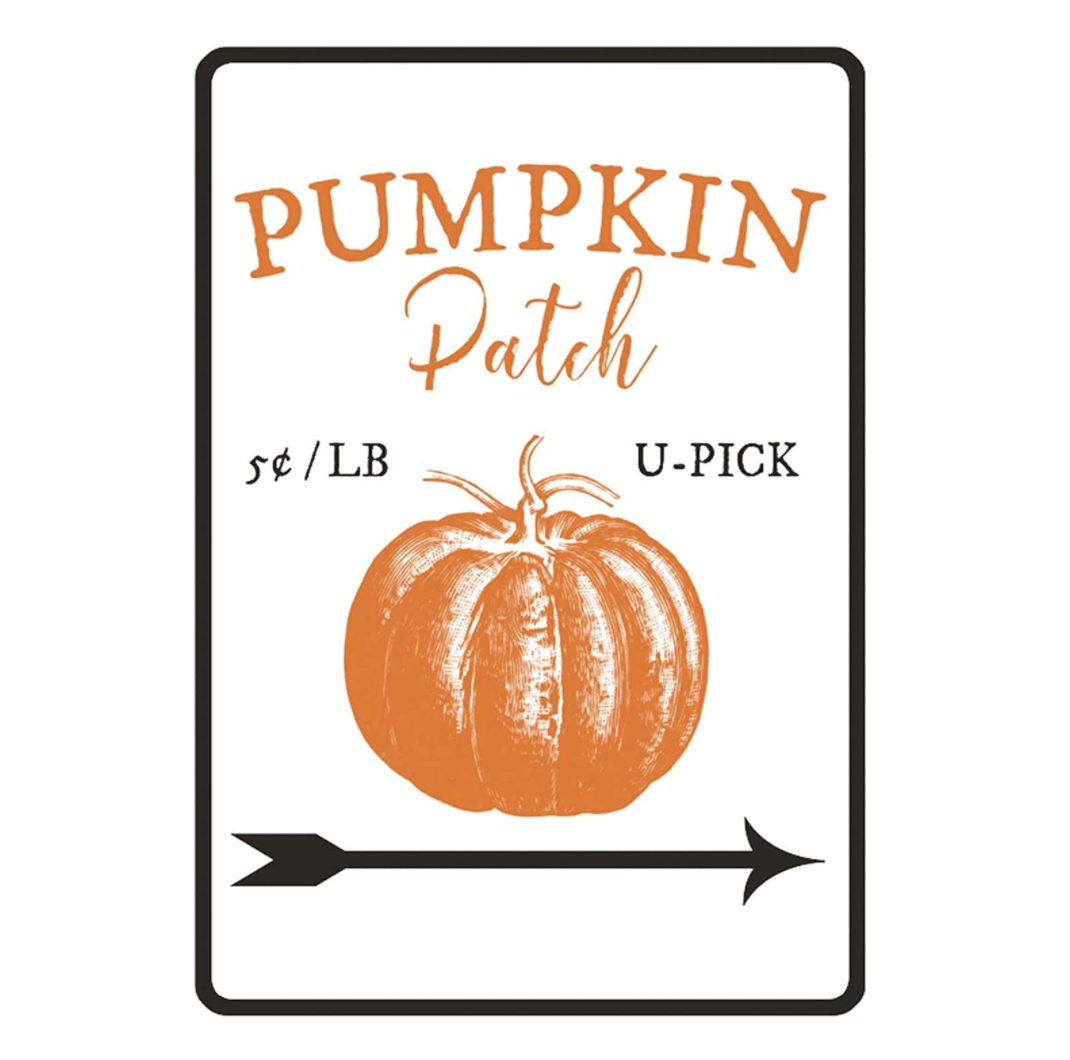 Pumpkin Patch Aluminum Sign fall decor