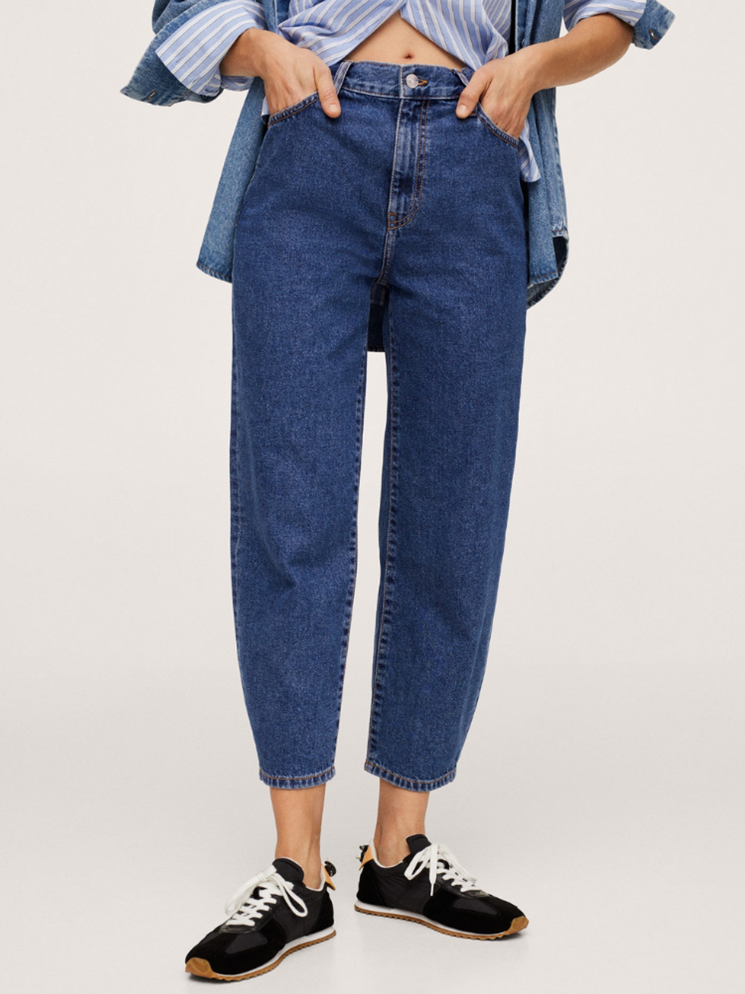 Mango High-Waist Balloon Jeans