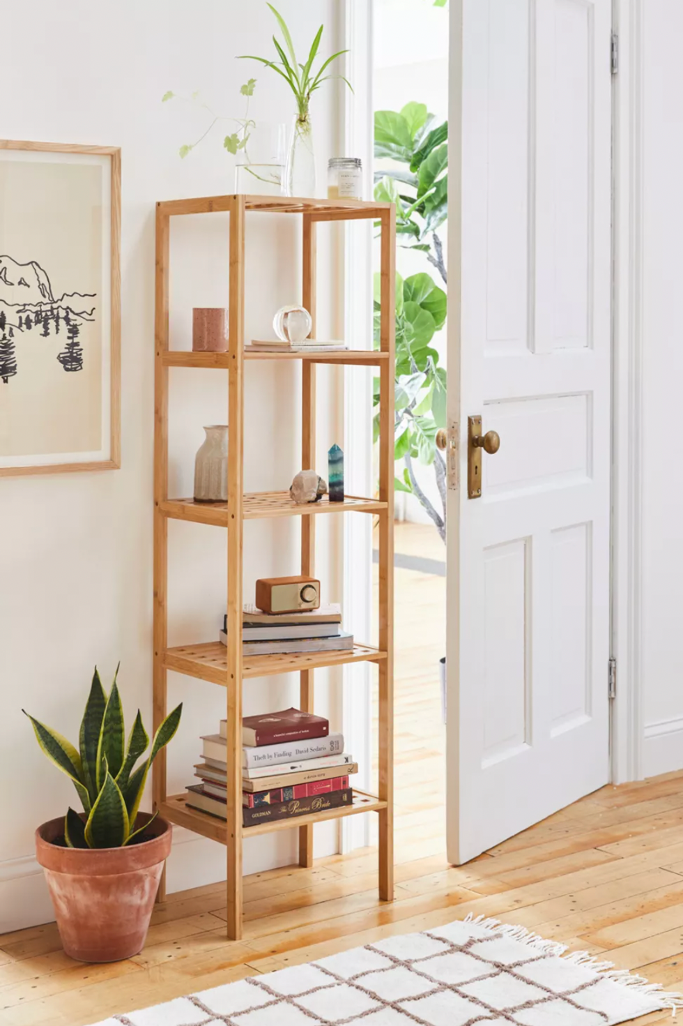 bamboo shelves