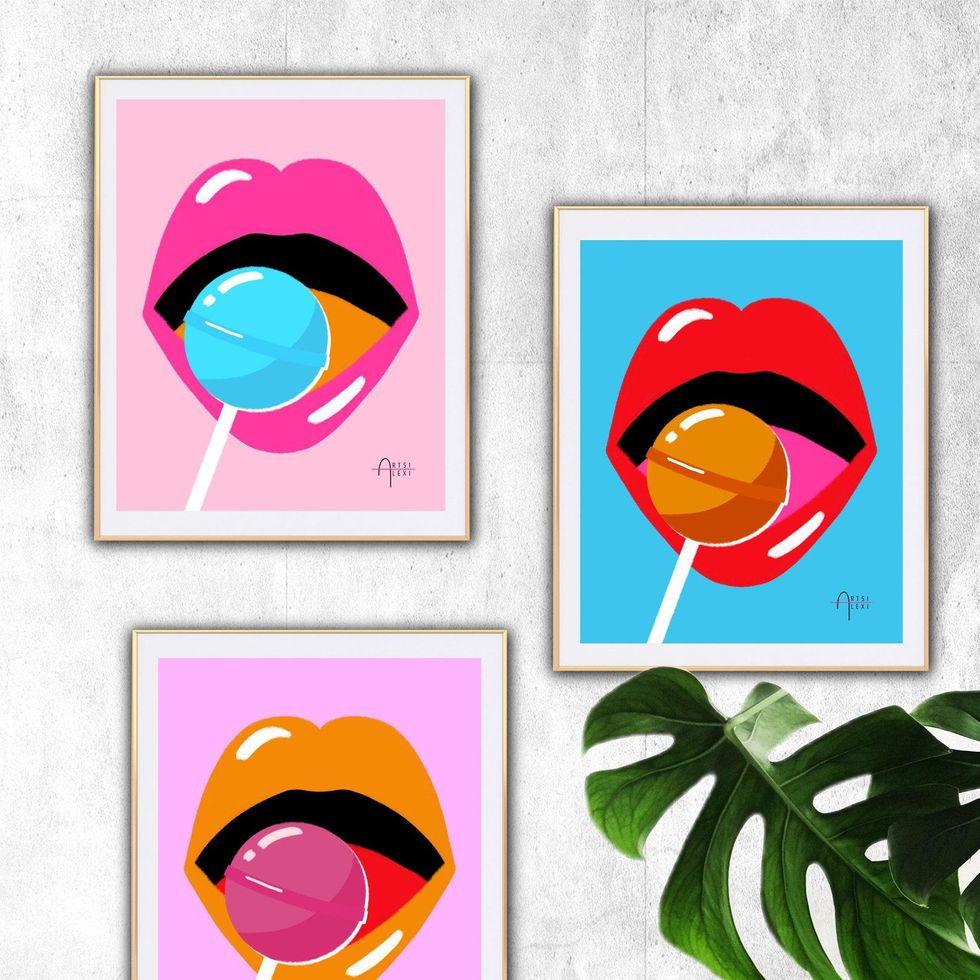 pop art lips