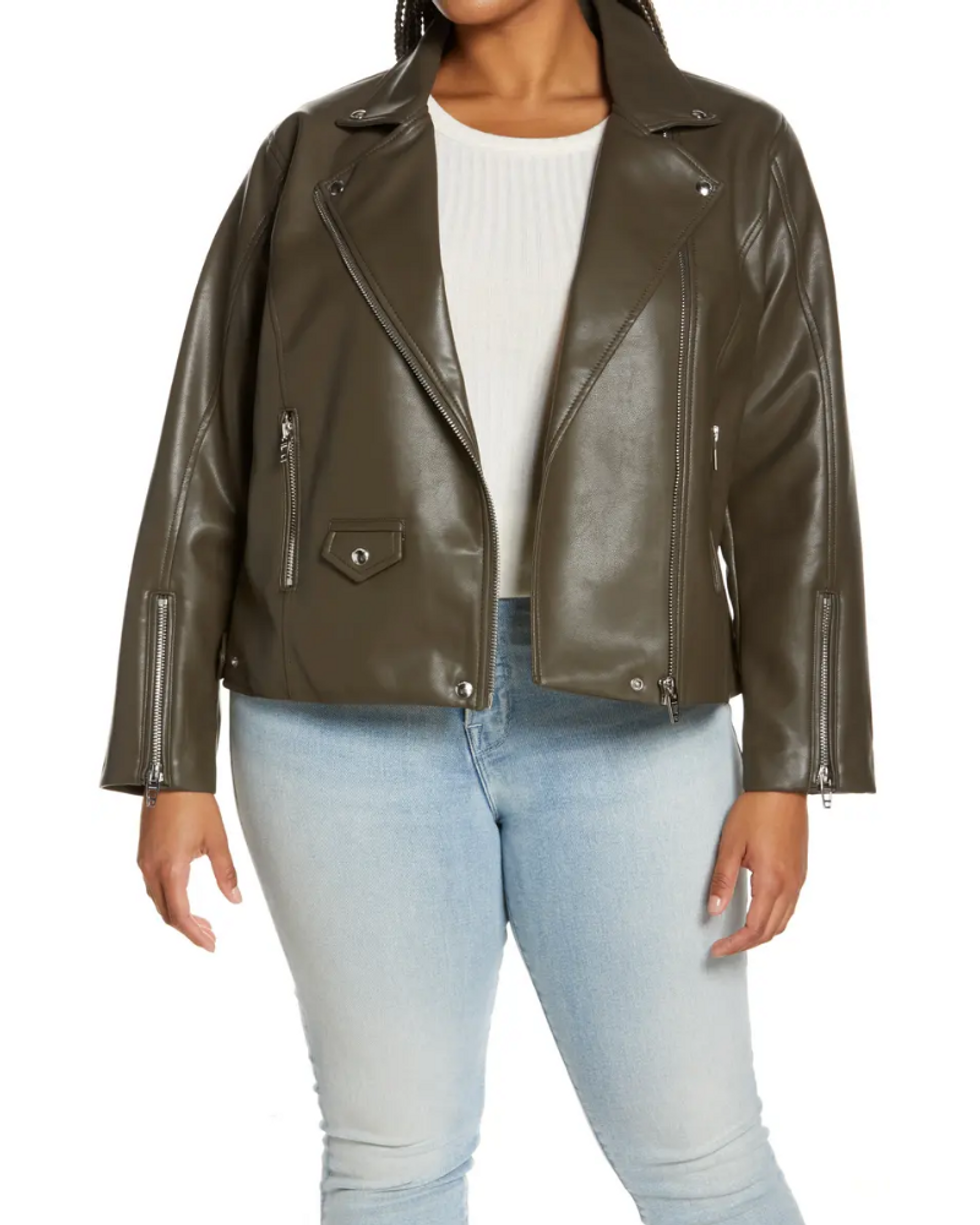 \u200bBLANKNYC Faux Leather Moto Jacket