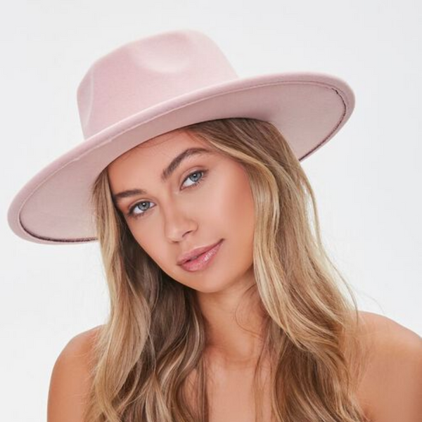 Forever 21 Brushed Velvet-Trim Fedora