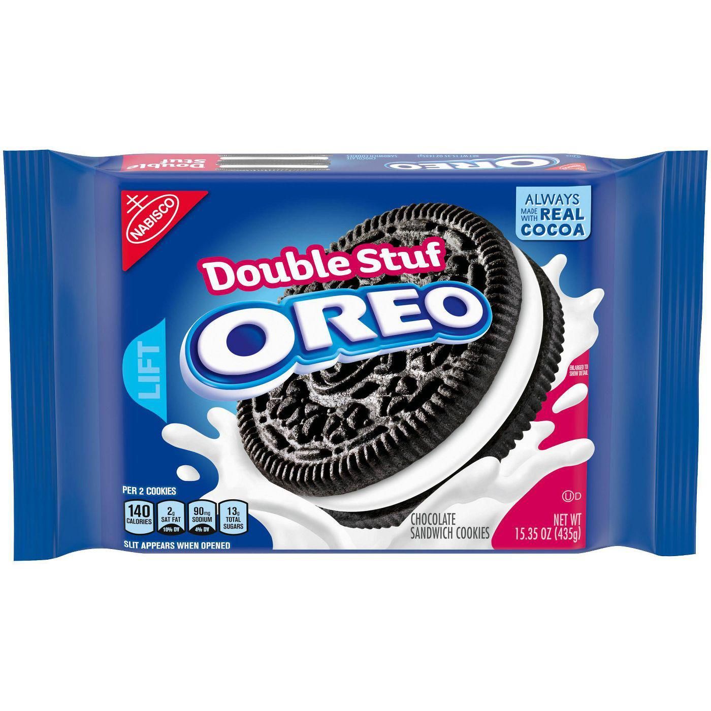 Oreo Double Stuf Chocolate Sandwich Cookies