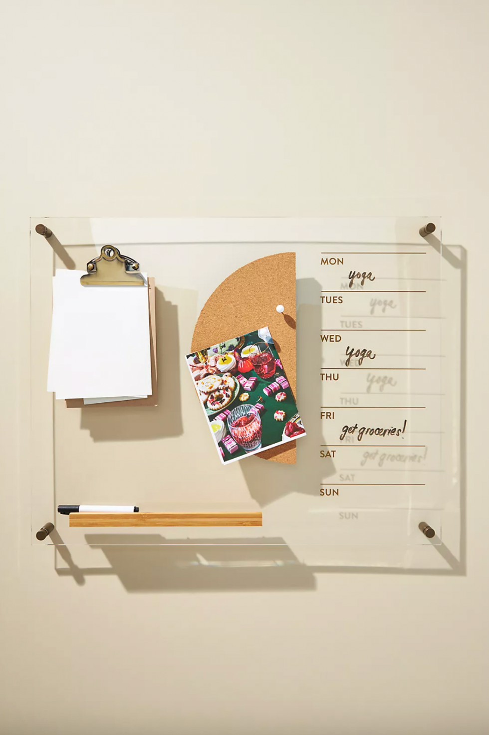 Anthropologie Acrylic Dry Erase Calendar