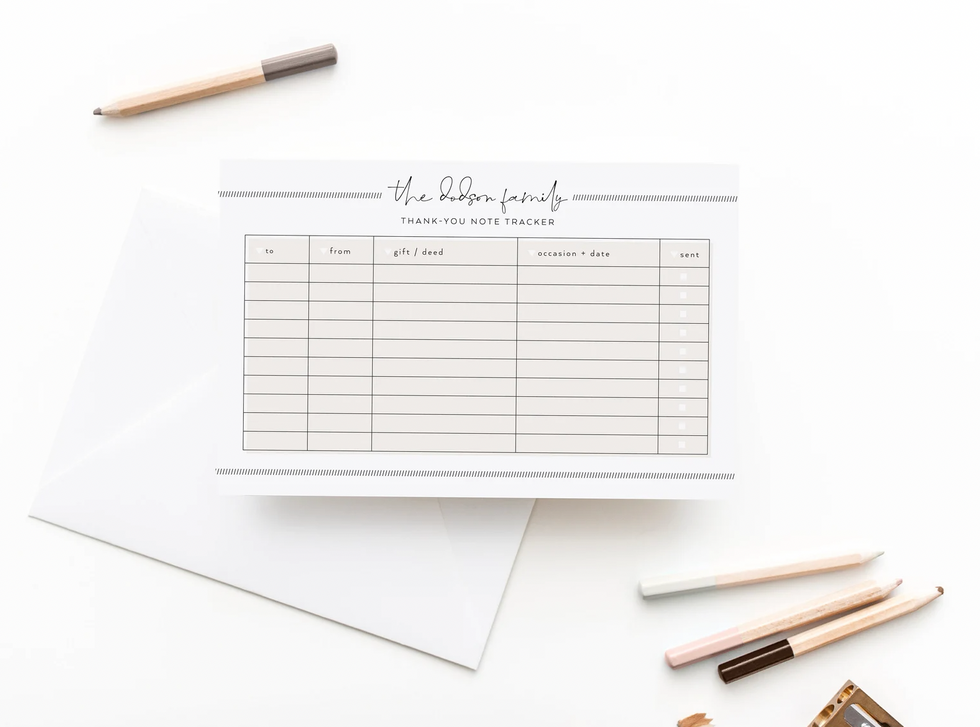 Thank-You Note Tracker