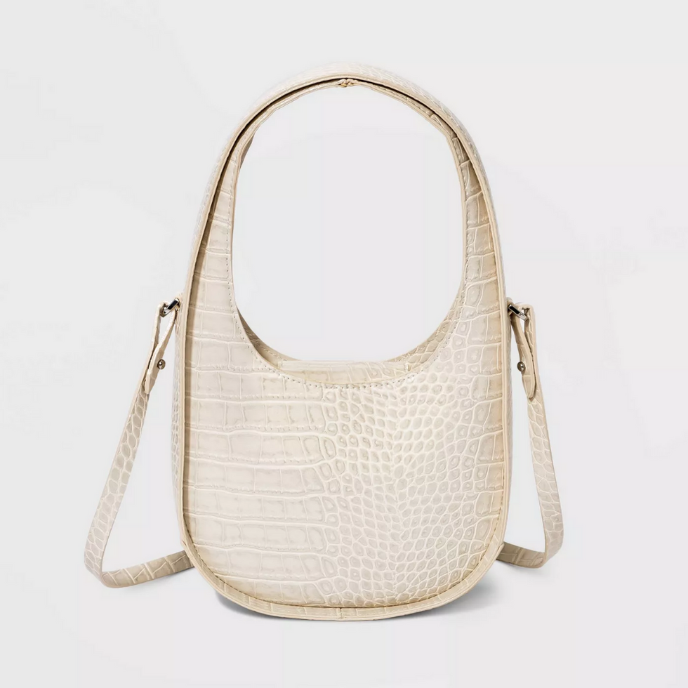 Target Alligator Print Mini Crescent Tote Handbag