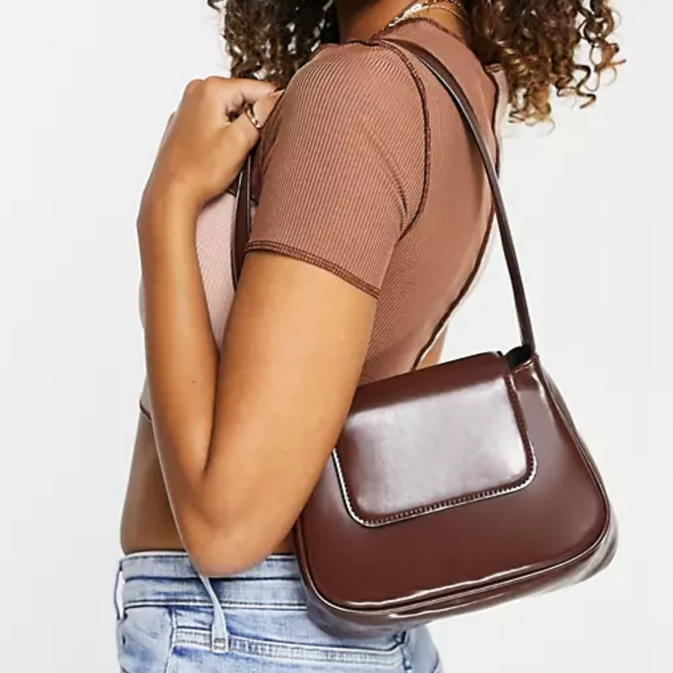 ASOS DESIGN Curved Shoulder fall handbag