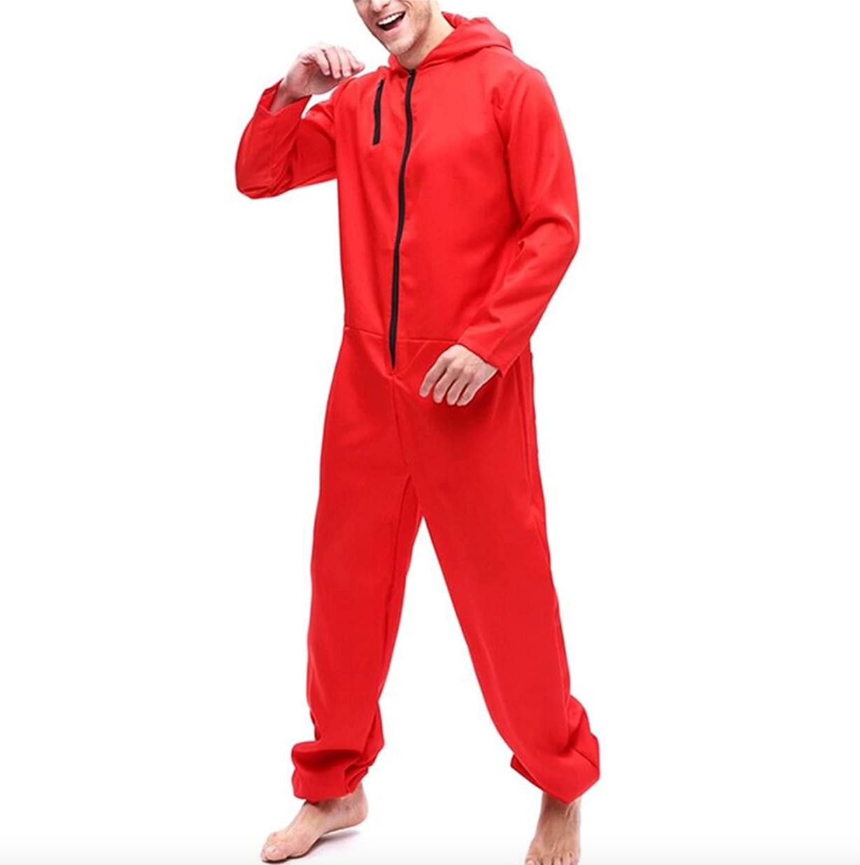 red jumpsuit