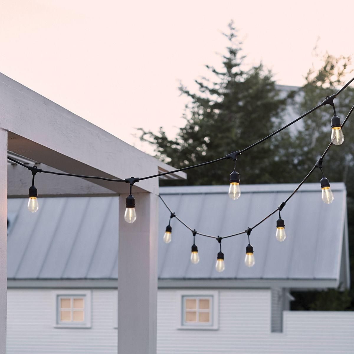 Smith & Hawken Vintage LED Outdoor Drop String Lights