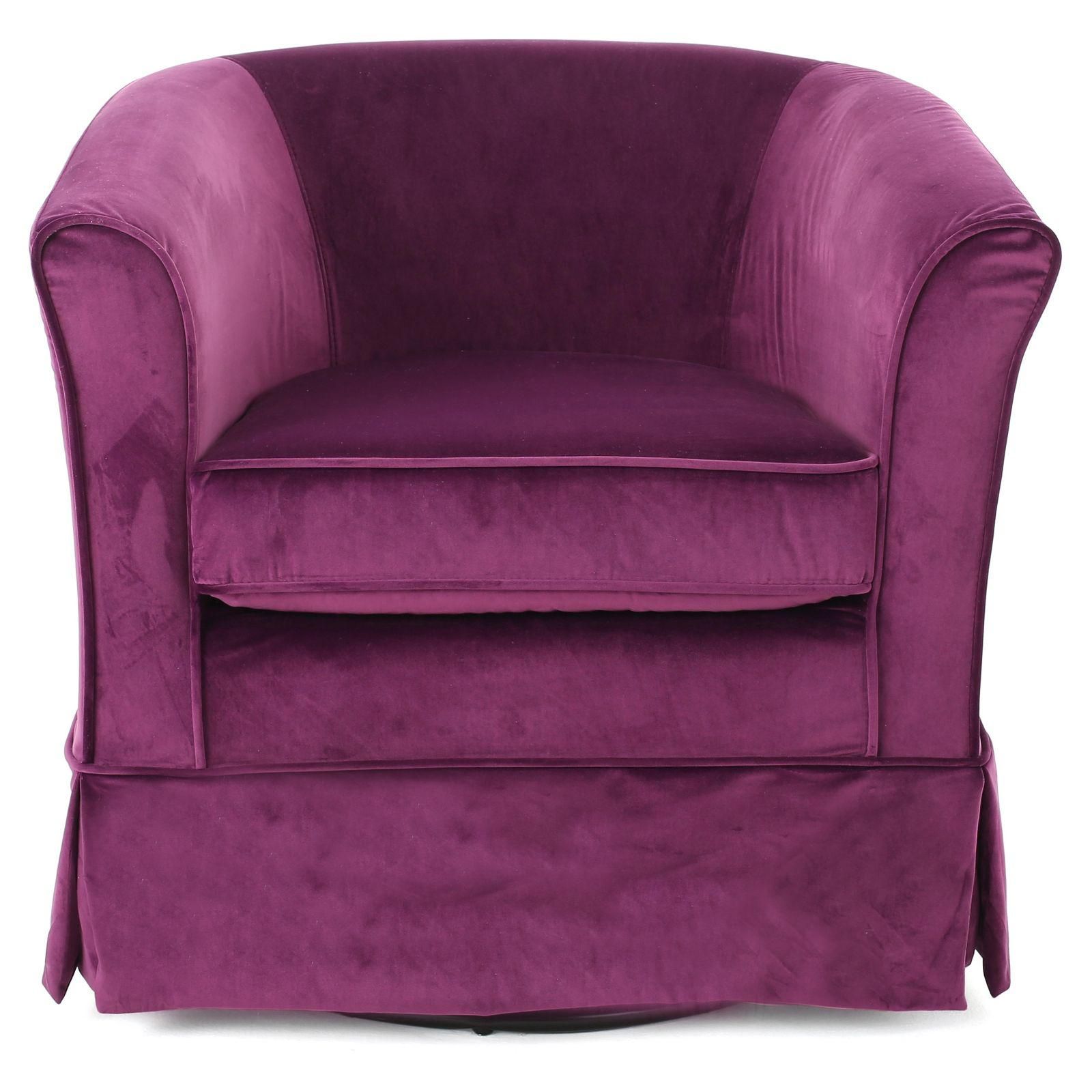 Cecilia Fabric Swivel Club Chair