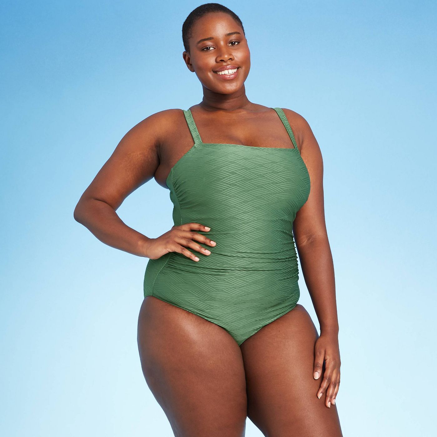 Green plus store size swimsuit